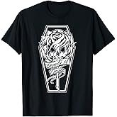 SKULL LOVE HEART GOTH PUNK ROCK HORROR ART T SHIRT