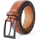 GAEKEAO Mens Dress Belt Genuine Leather Belts for Men 1 1/4" Mens Belts Classic Designs for Work Business and Casual