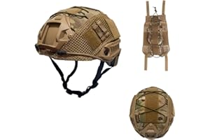 CMAIR4U Airsoft Fast Helmet with Helmet Cover,PJ Type Tactical Helmet with Front NVG Mount and Side Rail,Military Tactical Airsoft Gear