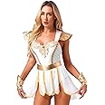 Winnrchan Wonder Women Costumes for Women 2PCs Queen Princess Outfit Sets Cosplay Halloween Party Fancy Dress