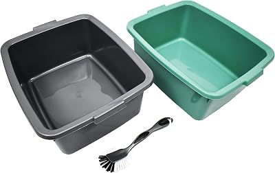 Addis 3 Piece Sink Set Butler 12.5L Sage Green Metallic Bowl & Ultra Grip Brush