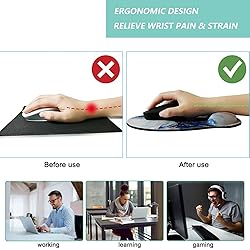 Mouse Pad with Wrist Support, Ergonomic Mouse Pad