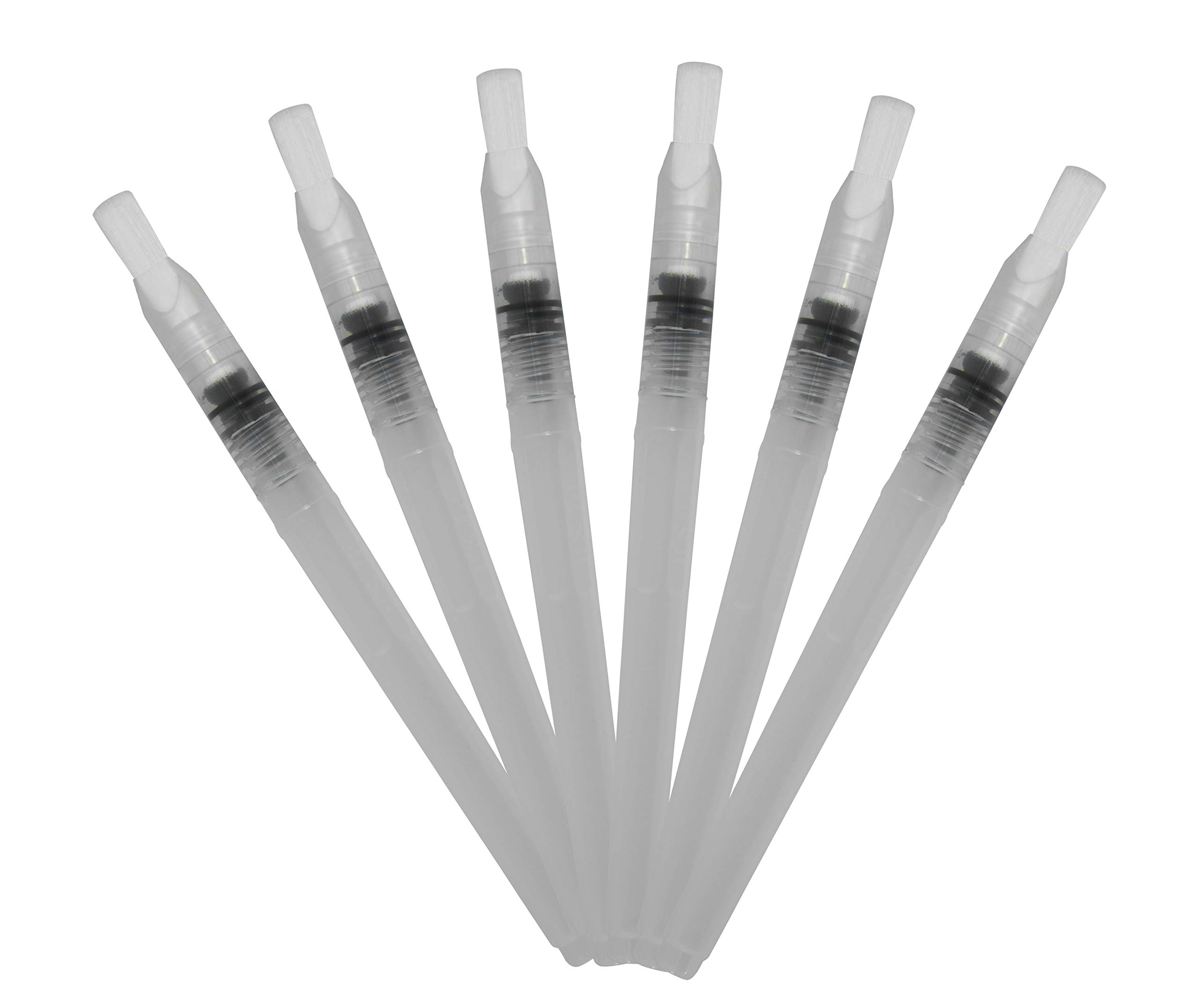 GRAPH'IT FII'IT Set of 6 Flat Brushes 10 ml Tank, Transparent, Large, Pieces