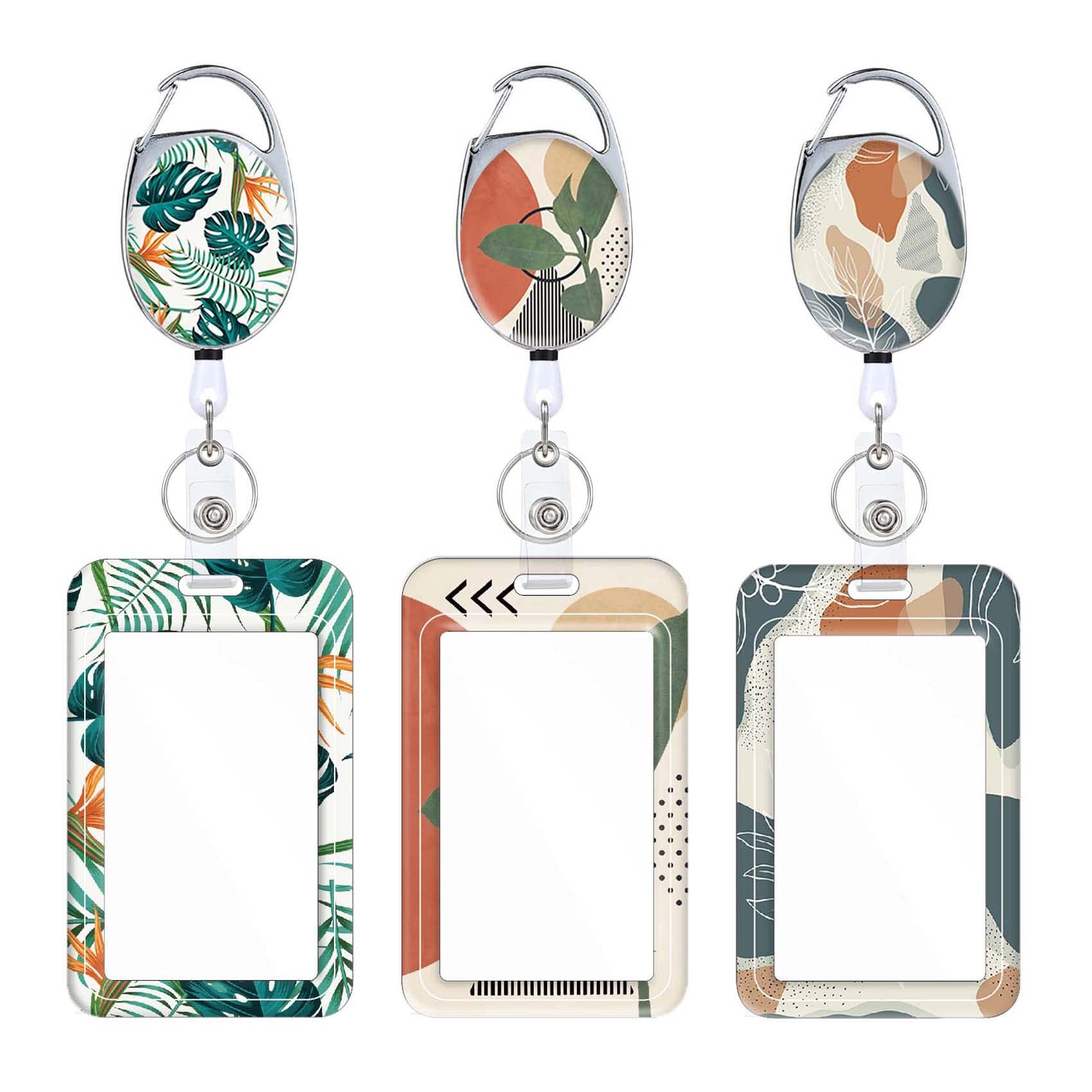 Badge Holder, Retractable Badge Reel with Carabiner