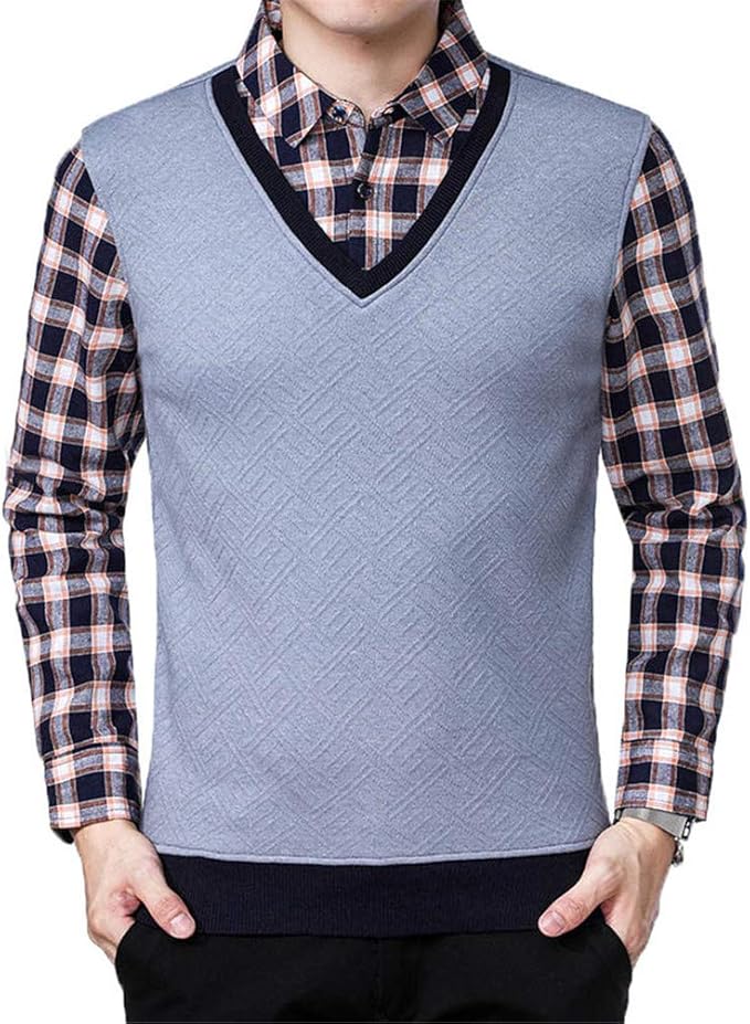 Men Sleeveless Sweater Vest Male Autumn Spring Knitted Vest Sweater Man