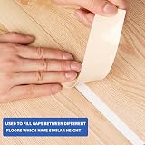 Zayejod Self Adhesive 2M Floor Transition Strip Beige Oak Grain 7.6cm view 5