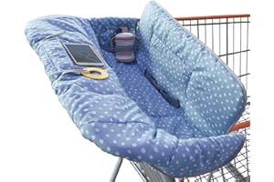 Suessie Shopping Cart Cover and High Chair Cover, Blue Dots
