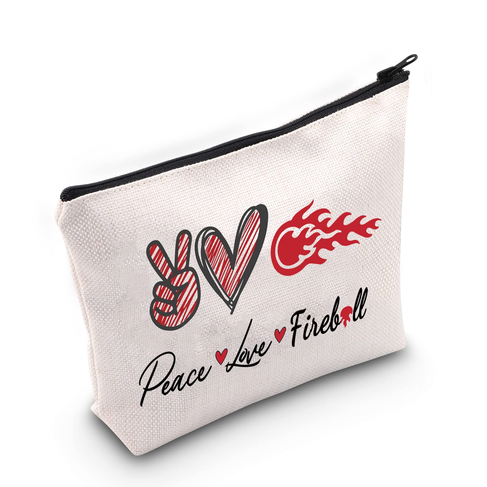 WZMPA Whisky Cosmetic Bag Whisky Fans Gift Peace Love Whisky Makeup Zipper Pouch Bag for Women Girls, Peace Fire,