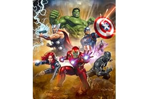LVIITIS DIY Large Super Hero 5D Diamond Painting Kits for Adults Full Drill,Diamond Arts Craft for Home Wall Decor,Diamond Art Kits Hulk and Captain America and Iron Man 14 x 18 inch(The Avengers)