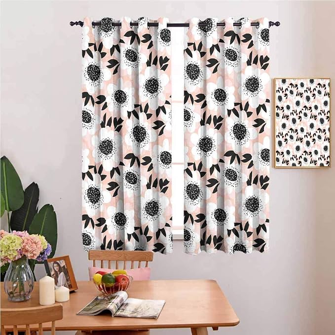 Amazon.com: EMODFJCXZ Blackout Curtain Liner Flower Elegance Floral