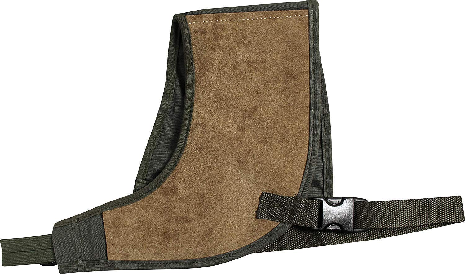 JACK PYKE Shoulder Recoil Pad, Fits Up to 50 inch Chest, Adjustable Strap, Suede Padded Shoulder Protector for Clay, Game & Rifle Shooting - Green
