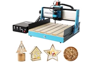 WolfPawn CNC Router Machine PreciseaMAX with Ball Screws,500W Spindle 3-Axis All Metal Engraving Milling Machine,Working Area 400X400X105mm,for Wood Metal Acrylic Cutting Milling,GRBL Control