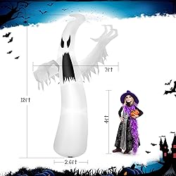 Tangkula 12 FT Halloween Inflatable Ghost, Quick