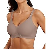POSESHE Womens Wireless Bras Comfortable Supportive Tshirt Bra No Underwire Seamless Push Up Everyday Adjustable Bralettes