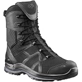 HAIX Black Eagle Athletic 2.0 T High Side Zip Boots For Men - Anti-Slipe Sole, Ankle Protection, Black Tactical Boots For Men