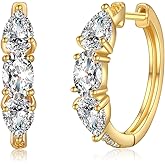 Moissanite Hoop Earrings,2.0ct D Color Brilliant Round Cut Earrings Sterling Silver Huggie Earring for Women Men