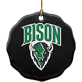 GRAPHICS & MORE Oklahoma Baptist University Secondary Logo Porcelain Scalloped Holiday Christmas Tree Ornament - 2.8" (7.1 cm)