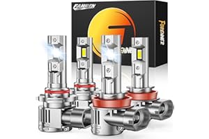 FORENNER Fahren 2024 Newest H11/H9/H8 9005/HB3 Light Bulbs Combo, 52000LM 800% Ultra Brighter, Real 1:1 Size H11 9005 Fog Light Bulbs, 6500K Cool White, Direct Installation, 99% Canbus Ready, Pack of 4