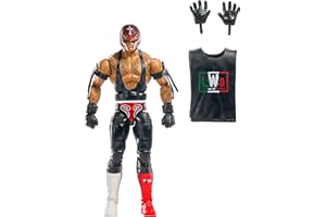 Mattel WWE Elite Collection Top Picks Action Figure & Accessories Set, Rey Mysterio 6-inch Collectible with Swappable Hands, Ring Gear & 25 Articulation Points