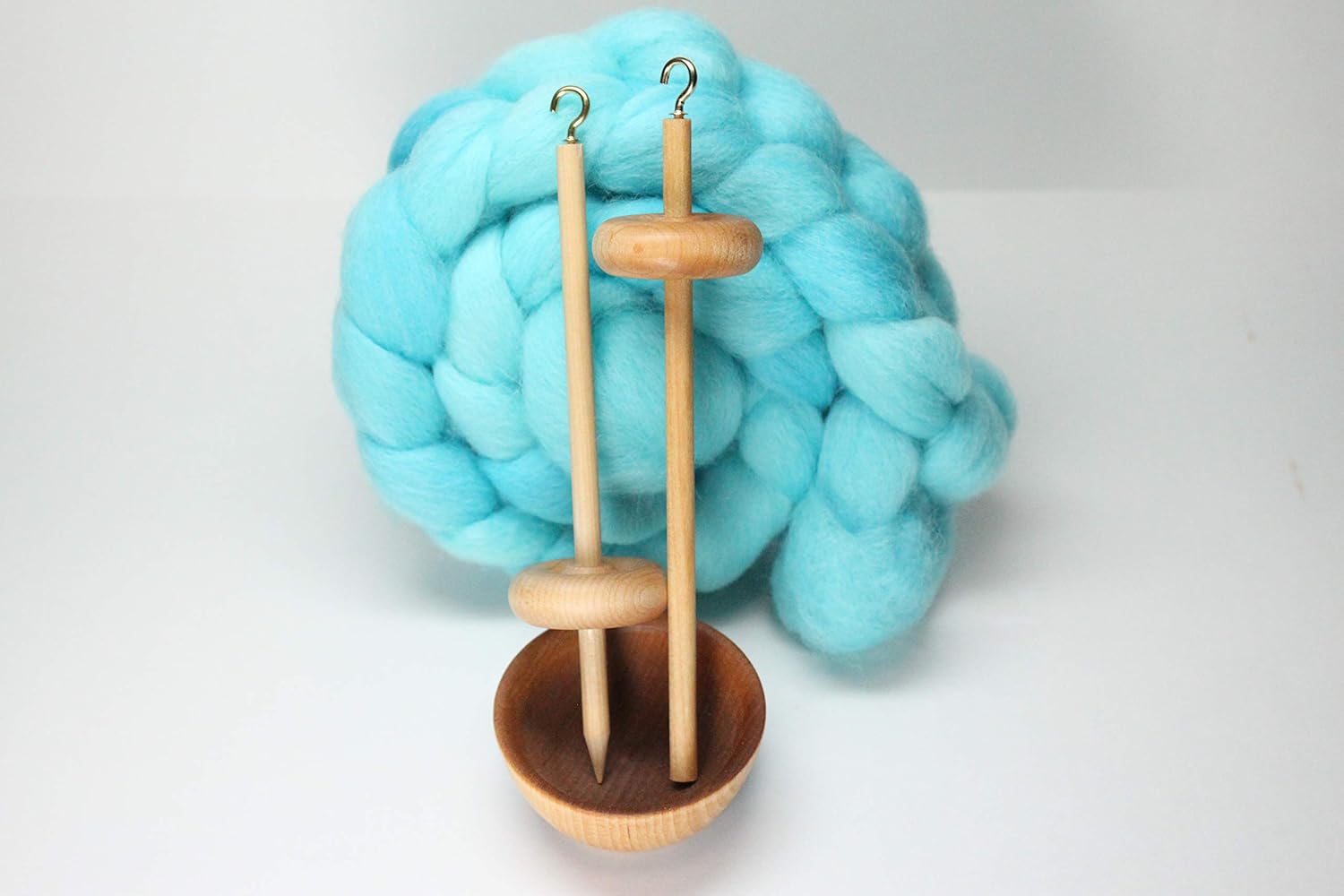 Complete Beginner Drop Spindle Spinning Kit Mini Size