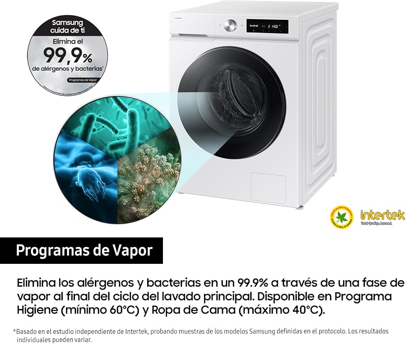 WW11DB7B34GWU3, Lavatrice AI EcoBubble, 11 kg, Efficienza Energetica A-20%, con SmartThings, Intelligenza Artificiale e Programma Super Speed 39, Bianco