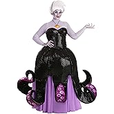 Disney's The Little Mermaid Ursula Costume for Women, Adult Black and Purple Premium Octopus Dress Halloween Outfit