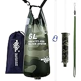 Membrane Solutions Gravity Water Filter Pro 6L, NSF/ANSI 42&372&401 Certified, 0.1 μm Versatile Water Purifier Camping with Adjustable Tree Strap Storage Bag, Survival Gear for Emergency(Camo)