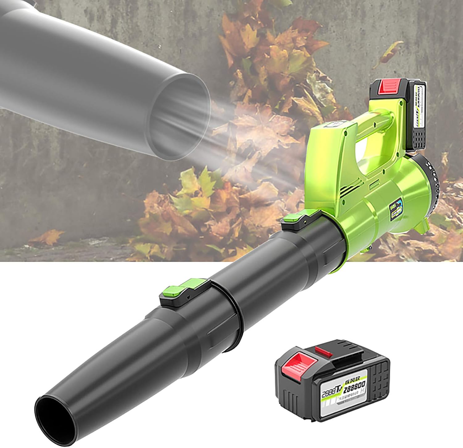 Cordless Leaf Blower, Wireless Lithium Battery High Power Air Speed