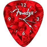 P Pluginz Fender Guitar Pick Wall Clock (Red)