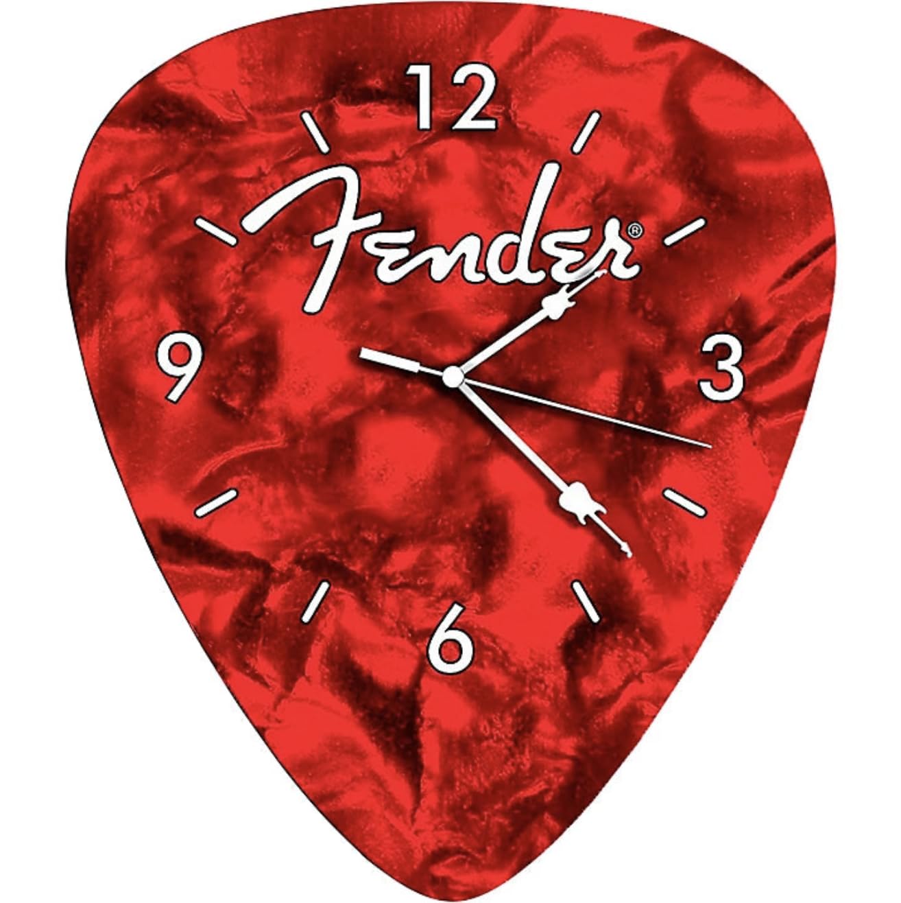 Photo 1 of P Pluginz Fender Guitar Pick Wall Clock (Red)