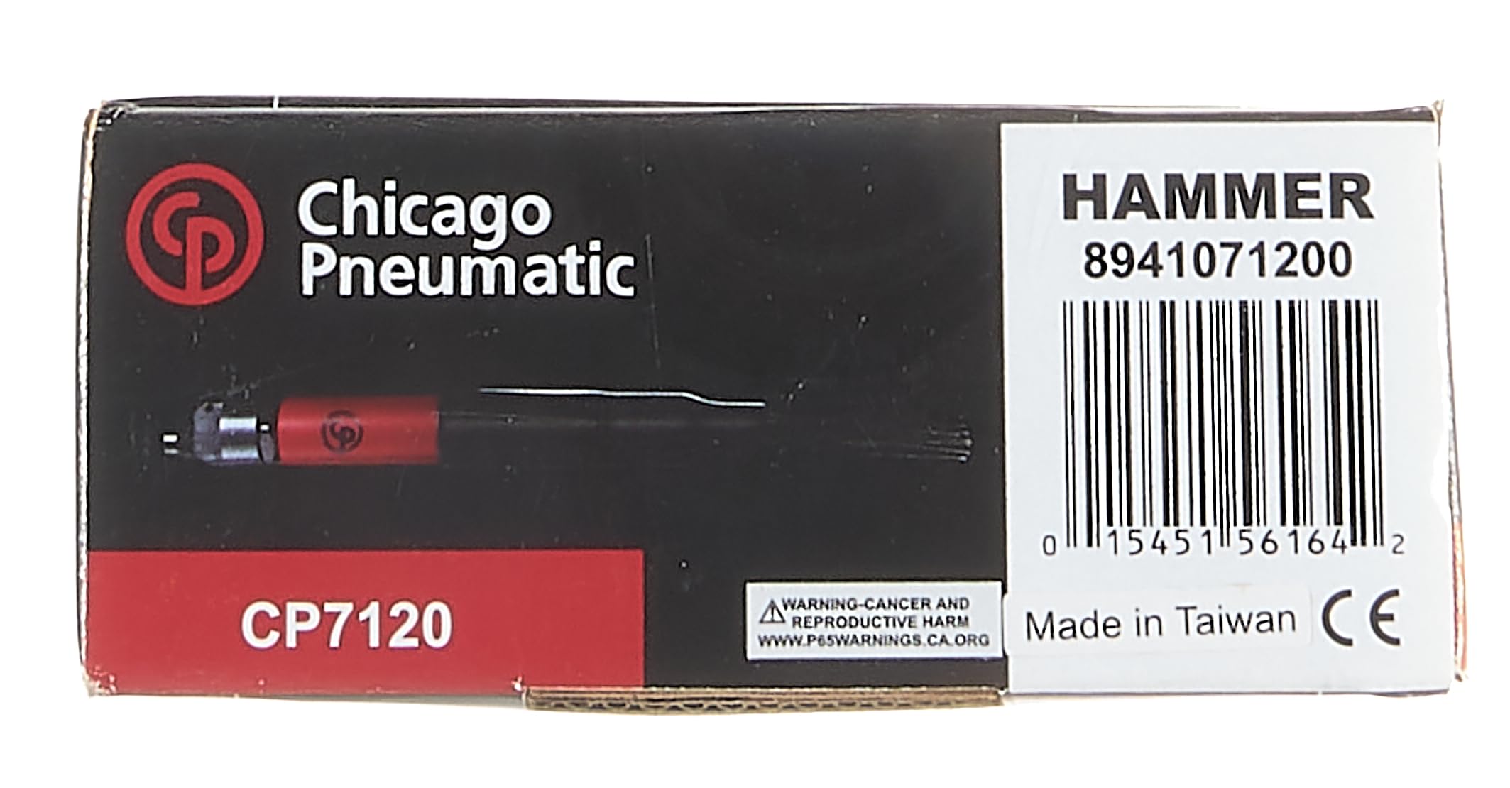 Chicago Pneumatic CP7120 Air Powered Adjustable Needle Scaler and Chisel, 4,600 BPM, Red