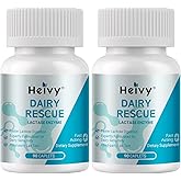 Heivy Lactase Enzyme 3000 FCC Dairy Relief Fast Acting Supplement, Lactose Intolerance Pills 180 Count (Pack of 2)