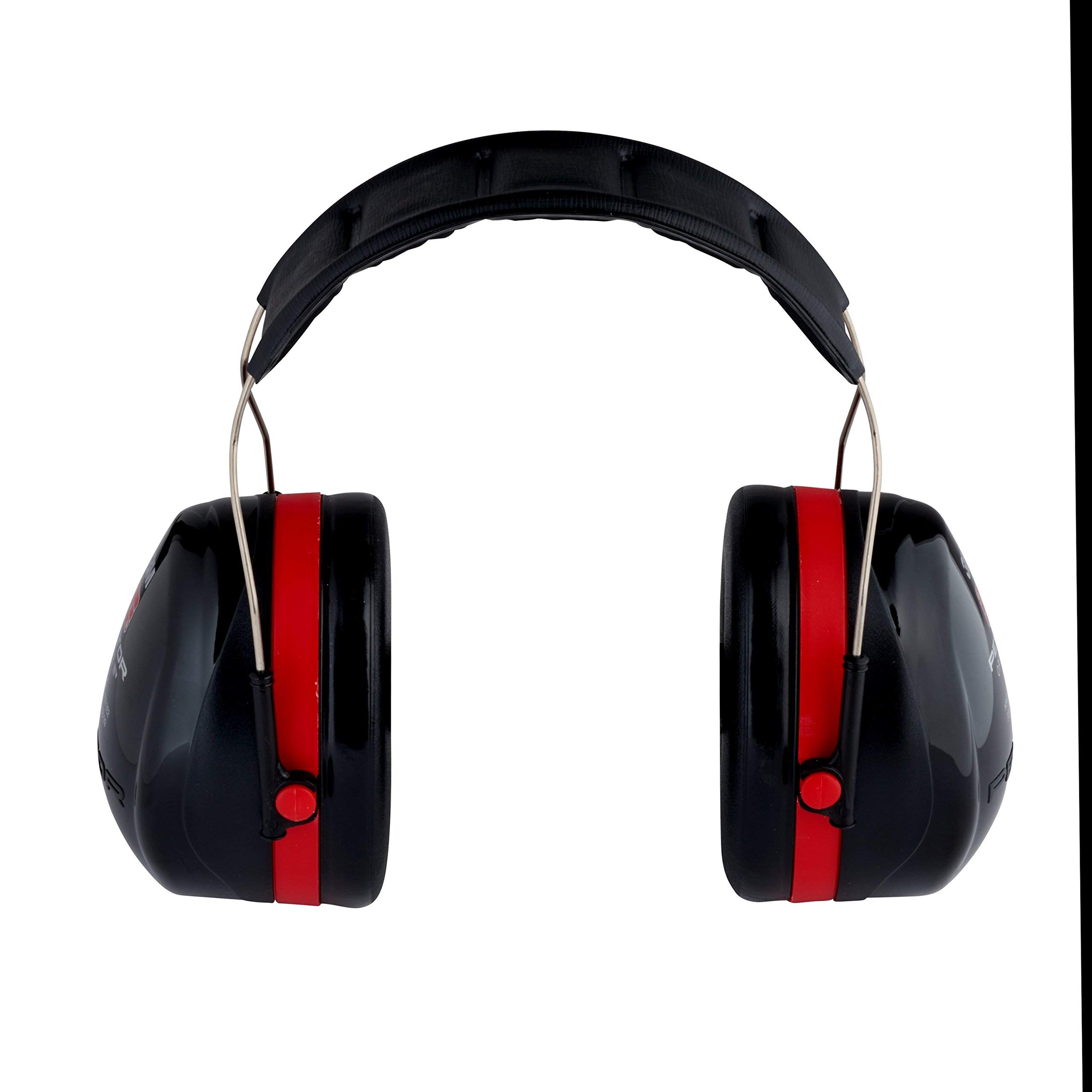 3M Peltor Optime III Earmuffs with Headband, 35 dB, Black/Red