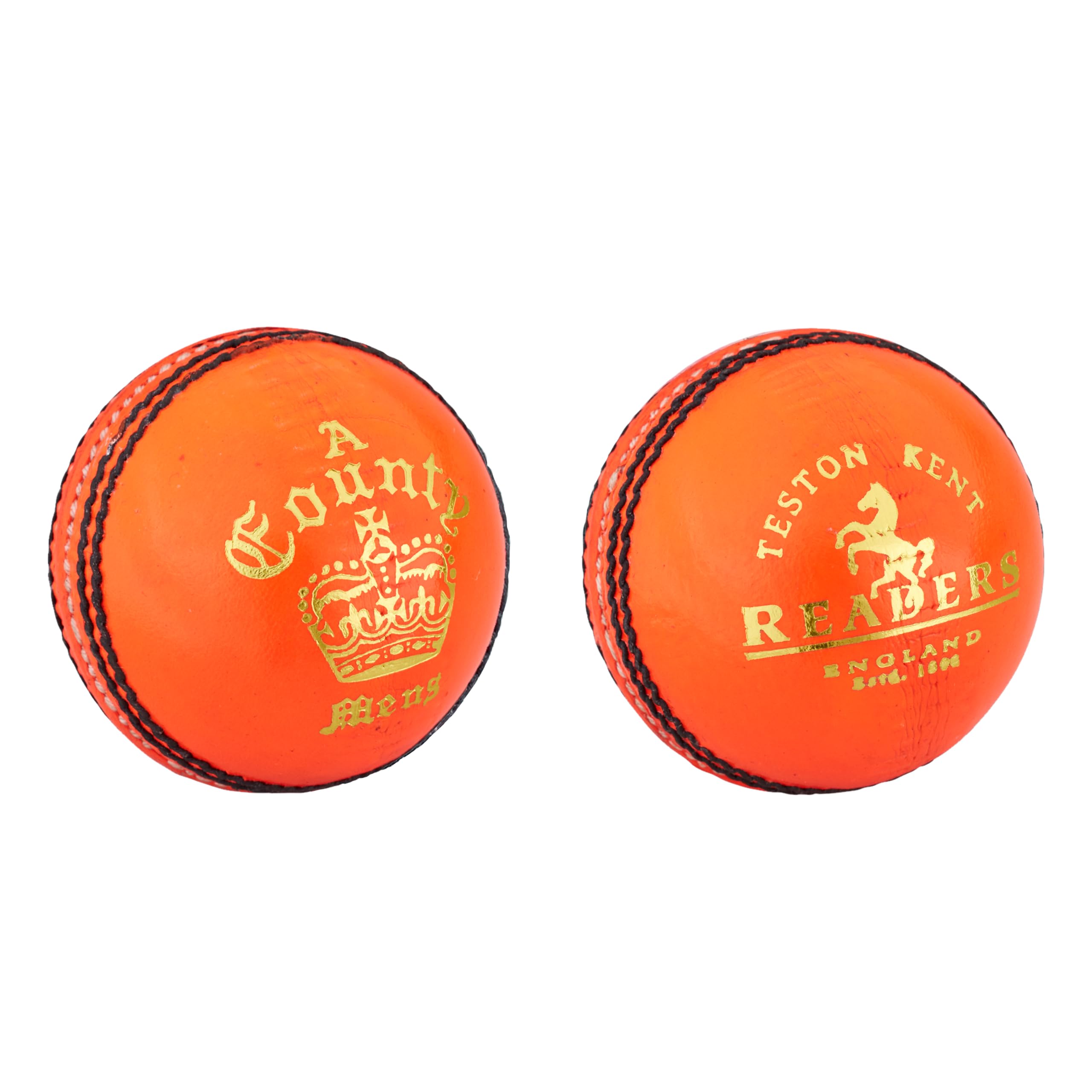 Readers County Crown Cricket Ball 5.5oz, Orange, Mens
