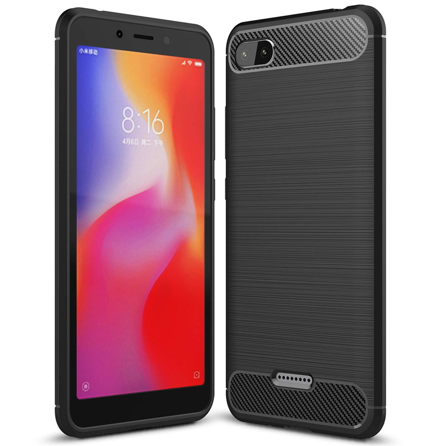 Redmi 6a Case Landee Soft Silicon Back Cover Resilient Shock Absorption And Carbon Fiber Design Protective Case For Xiaomi Redmi 6a Black Buy Online In Botswana At Botswana Desertcart Com Productid