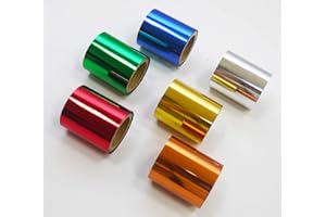 KINGTOOL Hot Foil Stamping Paper, Hot Foil Roll Used with Hot Foil Pen (1.57 inch x197 inch (4cm x 5Meter), Standard Color)