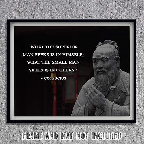 Amazon Com Confucius Quotes Print What The Superior Man Seeks Is In Himself 10 X 8 Inspirational Wall Art Ready To Frame Motivational Home Office School Library Decor Makes A Perfect Gift Handmade