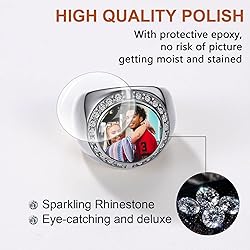 FindChic Customized Round Signet Rings with Photo