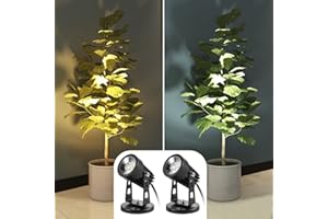 Junview LED Spot Lights Indoor Uplighting Indoor Plant Spotlights with 5.9 FT Cord Switch 3000K and 4000K Adjustable Spot Lig