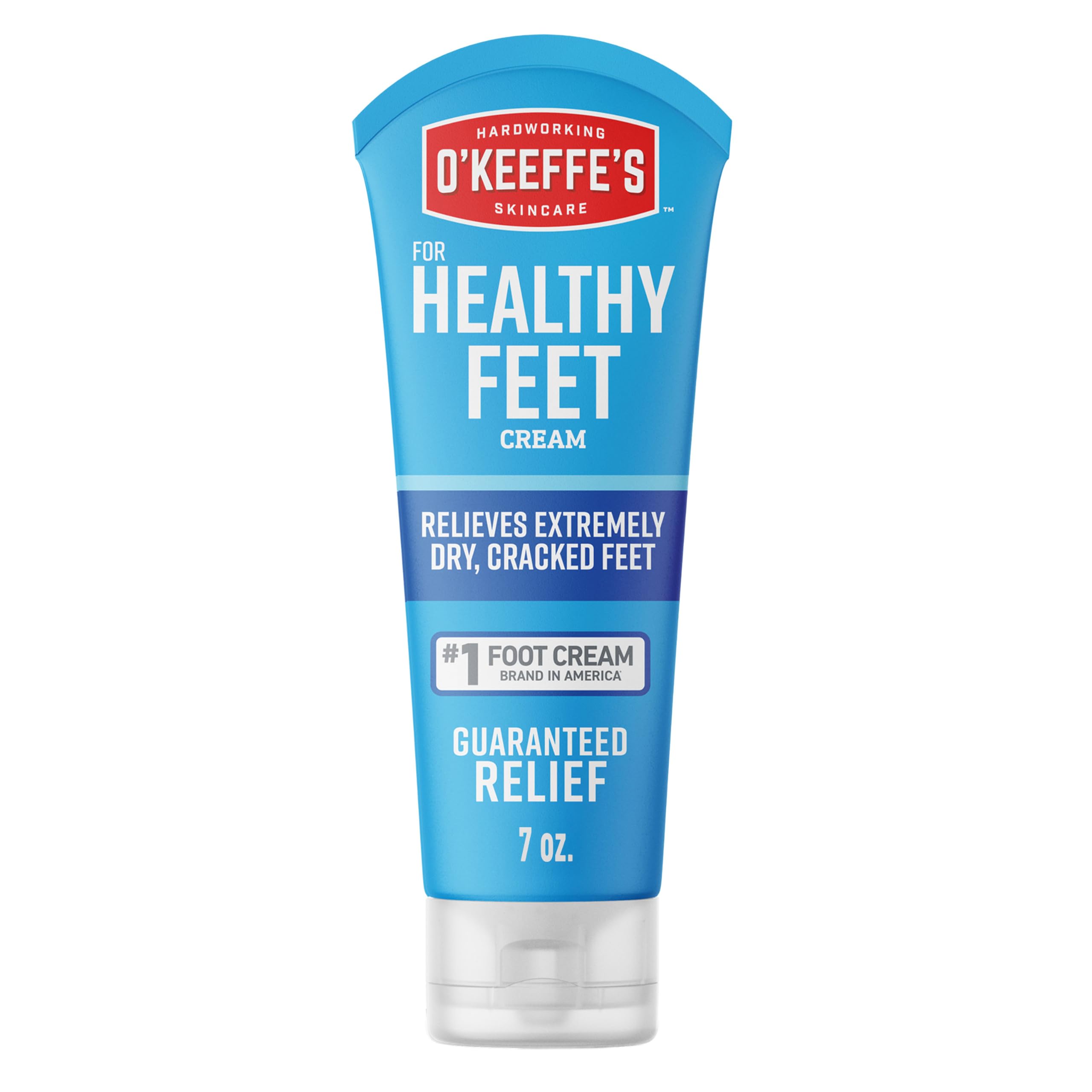 O'Keeffe's for Healthy Feet Foot Cream - 7 oz Tube (1 Pack) - Guaranteed Relief for Extremely Cracked, Dry Feet, Repairing Skincare, Instantly Boosts and Retains Moisture Levels