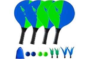 U&C Planet Paddle Ball Outdoor Game, Perfect Family Games for Kids Adults, Beach Badminton Set, Fun Indoor Backyard Park Camping Yard Game