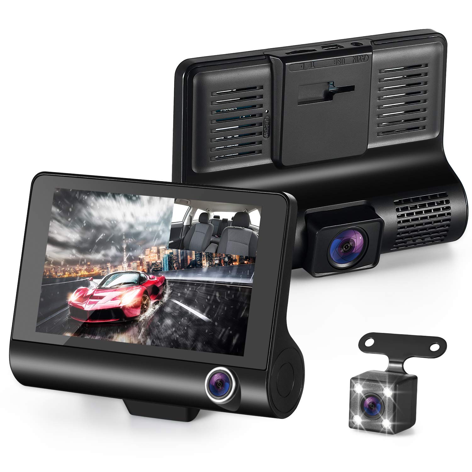 Mua Gsung 19年最新版 ドライブレコーダー 車載カメラ 前後3カメラ 同時録画1080pフルhd 衝撃録画 モニター Gセンサー エンジン連動 車載カメラ 駐車監視 4 0インチ画面 170 度広角 ループ録画 Tren Amazon Nhật Chinh Hang 21 Fado