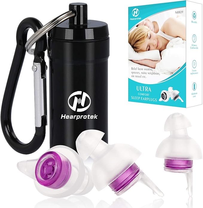 Hearprotek Sleep Ear Plugs for Sleeping, Ultra Comfortable & Resuable