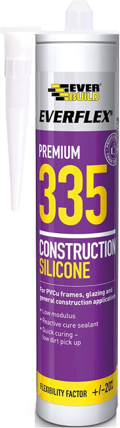 Sika Everbuild Everflex 335 Premium Silicone Sealant White 295ml Low Modulus