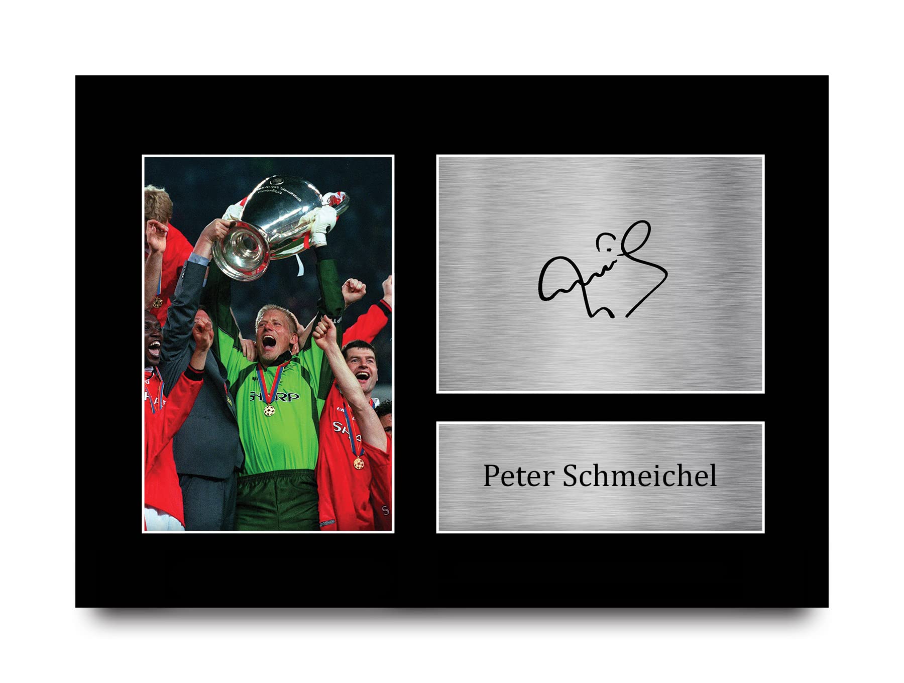 HWC Trading Peter Schmeichel Gift Signed A4 Printed Autograph Gifts Photo Display — image 1