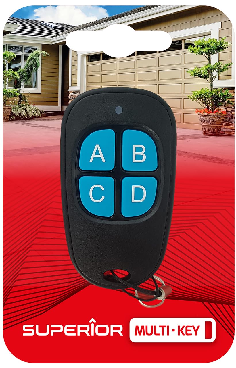 Superior MULTI-KEY Universal Four Channel Radio Control - Variable Frequency 433.92 to 898 MHz Fixed Code