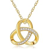 ELFRONT 14k Gold Love Knot Necklace 14K Solid Gold Knot Jewelry Gift for Women