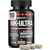 Alex Jones Naturals MK Ultra Wellness Formula – K2 Magnesium Supplement with Adaptogenic Herbs & Botanical Nutrients – Premium Daily Wellness Capsules – Vegan, Non-GMO, 90 Count