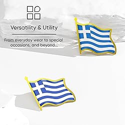 Greece Flag Lapel Pin - Enamel Metal National Badge