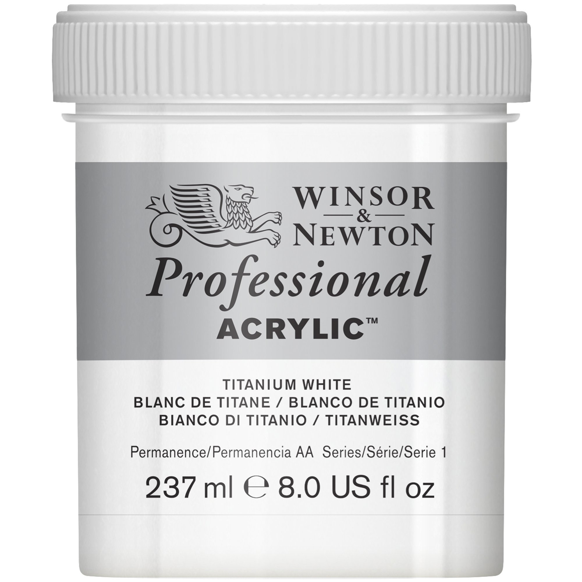 Winsor & Newton 237ml Professional Acrylic Colour Jar - Titanium White